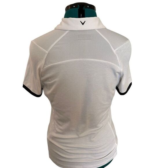 Callaway White and Black Trim Golf Polo- size M - Picture 6 of 8